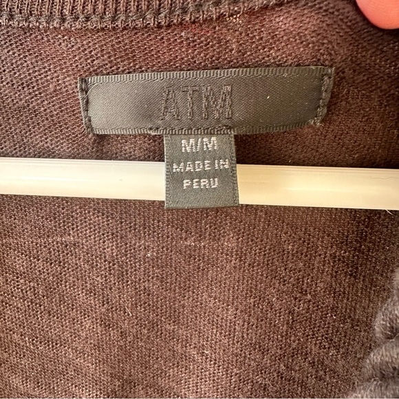 ATM Anthony Thomas Melillo Slub Jersey Striped Midi Tank Dress Black Gray - Picture 7 of 10